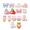 Rabbit Theme Opaque Resin Decoden Cabochons RESI-F052-B03-1
