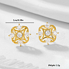 S925 Sterling Silver Clear Cubic Zirconia Stud Earrings LR5887-1-2