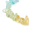 Rainbow Color Glass Chip Beaded Stretch Bracelets for Women BJEW-JB10778-5