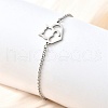 201 Stainless Steel Fox Link Bracelets BJEW-B128-05P-3