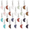 Gemstone Moon Pendant Decoration HJEW-AB00350-1