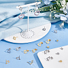 Unicraftale 80Pcs 4 Styles 201 Stainless Steel Stud Earring Findings EJEW-UN0002-42-2