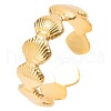 Vintage Stainless Steel Shell Open Cuff Rings for Men and Women DB2106-2-1