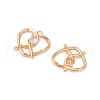 Brass with Glass Rhinestone Pendants KK-N254-64G-2