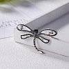 Alloy Pave Shell Dragonfly Brooch PW-WG81607-01-2