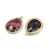 Natural Rhodonite Faceted Pendants G-K347-12G-07-2