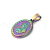 Ion Plating(IP) 201 Stainless Steel Pendants STAS-O111-05M-2