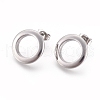 304 Stainless Steel Stud Earrings EJEW-I235-07B-2