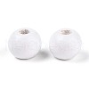 Spray Painted Round Natural Schima Wood Beads WOOD-T032-6mm-30-3