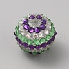 Easter Theme Chunky Resin Rhinestone Bubblegum Ball Beads RESI-CJC0025-02D-1