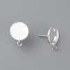304 Stainless Steel Stud Earring Settings X-STAS-H380-B-13S-2