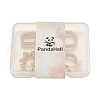 4Pcs 4 Style Brass Micro Pave Clear Cubic Zirconia D-Ring Anchor Shackle Clasps ZIRC-PJ0001-02-8