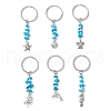 Alloy Ocean Theme Pendant Keychains KEYC-JKC01226-2