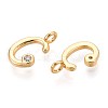 Brass Micro Pave Cubic Zirconia Charms KK-N263-97G-C-2