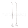 Long Chain with Plastic Pearl Dangle Stud Earrings EJEW-A067-11P-4