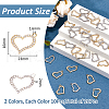 SUPERFINDINGS 40Pcs 2 Colors Alloy Rhinestone Pendant FIND-FH0010-63-2