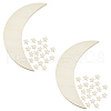 DIY Wood Moon & Star Wall Decoration Painting Kit FIND-WH0117-71-1