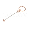 Iron Bar Beadable Keychain Clasps AJEW-R004-02RG-2
