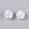 Transparent Spray Painted Glass Beads EGLA-N018-4mm-12-3