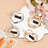 MAKERER 4Pcs 4 Style Alloy Hollow Heart & Ring Hair Pin PHAR-GO0001-01-4