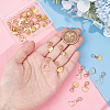 40Pcs 4 Styles 304 Stainless Steel European Dangle Charms PALLOY-UN00005-4