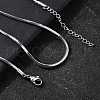 2MM 304 Stainless Steel Snake Chain Necklaces for Women Men STAS-V011-04D-P-1