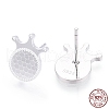 925 Sterling Silver Stud Earrings STER-T004-50S-4