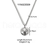 Stainless Steel Textured Pendant Necklaces for Women DY3365-4-1