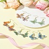 304 Stainless Steel Butterfly Dangle Earrings EJEW-FS00034-4