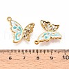 Butterfly 201 Stainless Steel Enamel Pendants STAS-N109-226G-3