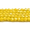 Opaque Solid Color Electroplate Glass Beads Strands EGLA-A039-P4mm-B05-1