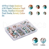 497Pcs 5 Style Rainbow ABS Plastic Imitation Pearl Beads OACR-YW0001-09A-2