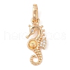 Brass Micro Pave Cubic Zirconia Pendant Bails KK-N256-17C-G-1