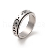 Non-Tarnish Rotatable 304 Stainless Steel Finger Ring RJEW-C071-07P-1