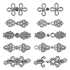 WADORN 10Pcs 5 Styles Zinc Alloy Snap Lock Clasps FIND-WR0011-16EB-1