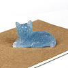 Natural Aquamarine Cat Display Decorations WG85528-02-1