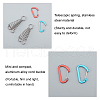 SUPERFINDINGS 12Pcs 2 Colors Aluminium Alloy Tent Rope Tensioners FIND-FH0001-99-3