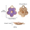 Light Gold Plated Alloy Enamel Pendants ENAM-YW0002-20D-5