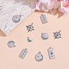 14Pcs 7 Styles 304 Stainless Steel Pendants STAS-SZ0002-78P-3