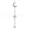 Alloy with Glass Pendant Decorations HJEW-TA00121-1