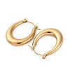 Ion Plating(IP) 304 Stainless Steel Chunky Oval Hoop Earrings for Women EJEW-F283-08G-1-2
