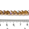 Electroplate Transparent Glass Beads Strands EGLA-A035-T6mm-L04-4
