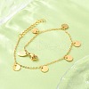 304 Stainless Steel Cable Chain Bracelets for Women BJEW-A036-25G-1