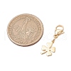 Clover 304 Stainless Steel Pendant Decorations HJEW-JM02741-01-3