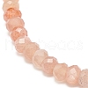 Natural Sunstone Rondelle Beaded Stretch Bracelets for Women BJEW-JB08956-02-5