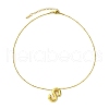 Ion Plating(IP) Initial Letter 304 Stainless Steel Pendant Necklaces NJEW-R265-05G-S-2