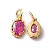 Real 18K Gold Plated Brass Micro Pave Cubic Zirconia Pendants KK-M243-07G-03-2
