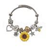 Sunflower & Heart & Bees Brass Cuff Bangles FS-WG88ED5-01-4