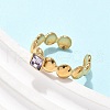 Mother's Day Rings 304 Stainless Steel Cuff Rings for Women RJEW-H246-03G-02-3