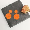 Flower Alloy Dangle Stud Earrings FS-WG2BF72-08-1